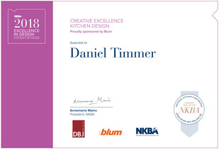 Dan Timmer NKBA2018 Award - Creative Excellence- small